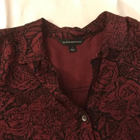 Rock & Republic button up high low blouse - Picture 5 of 9